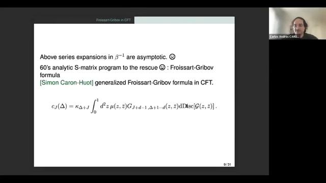On the conformal bootstrap in d bigger than 1 смотреть онлайн
