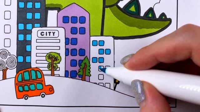 🌟 How to draw Among Us🌟 Among Us Coloring Page 🌟 Among Us Godzilla in the City 🌟 смотреть онлайн