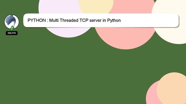 PYTHON : Multi Threaded TCP server in Python смотреть онлайн