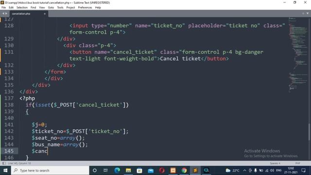 78. Cancel Ticket | Part-2 | PHP, MySQL (XAMPP Server) | Backend Online Bus Booking смотреть онлайн