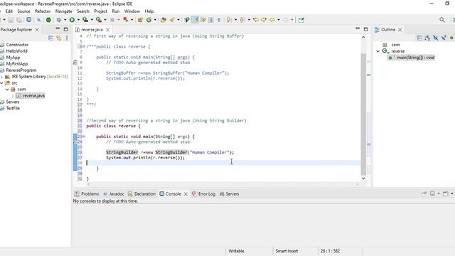 how to reverse a string in java | Ways of reversing a String in java | Solution смотреть онлайн