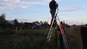 Забиваем столбы для забора копером Tecamech PD 75