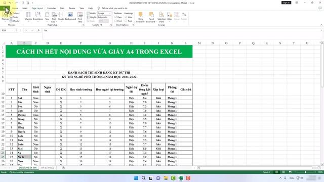 Cách In Hết Khổ Giấy A4 Trong Excel Chi Tiết смотреть онлайн