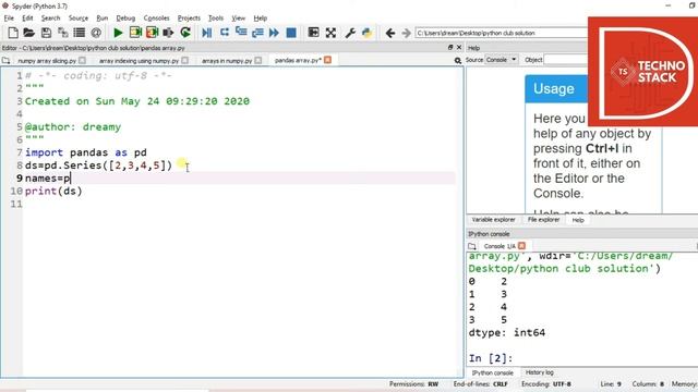 WRITE A PANDAS PROGRAM TO CREAT & DISPLY A 1 - D ARRAY LIKE OBJECT CONTAINIG ARRAY OF DATA. смотреть онлайн