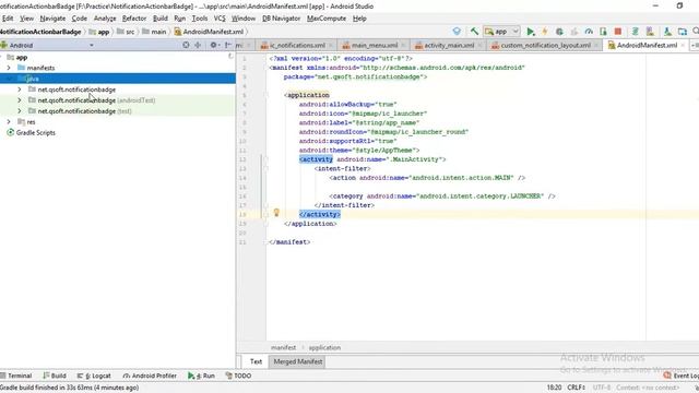 Notification Badge Count Android Studio (Actionbar) смотреть онлайн