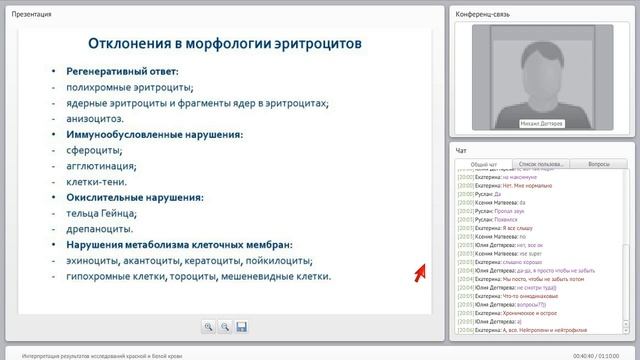 Интерпретация показателей красной и белой крови смотреть онлайн