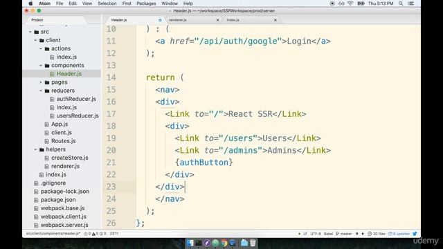 Header Styling | Authentication in a Server Side Rendering World смотреть онлайн