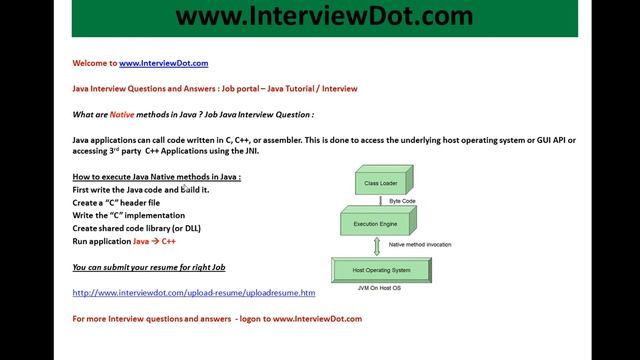 What are native methods in java job interview question and answer смотреть онлайн