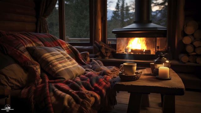 🔥 Cozy Ambient Music With Fireplace | Relief Anxiety 🎧 100% RELAX