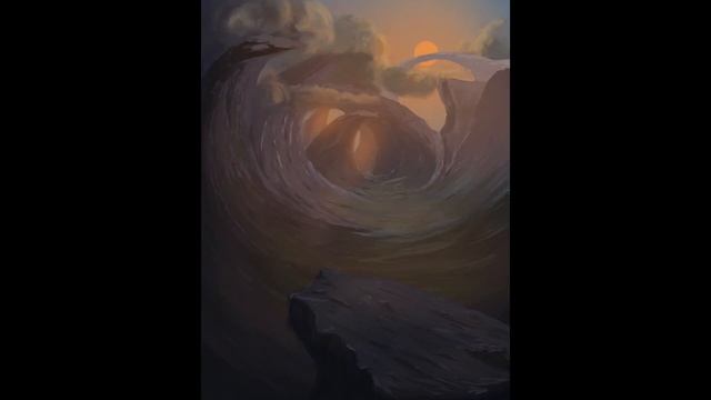 Procreate 4.3 landscape painting on iPad pro 11 - Mountain Valley - смотреть онлайн