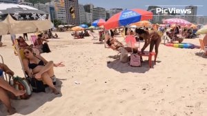 Бразилия. Рио-Де-Жанейро. Пляж Копакабана сегодня 30 ноября 2023. Море и пляж в Бразилии 2023 погода