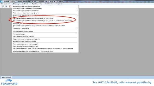 Порядок отправки электронных счетов-фактур на Портал МНС из ИС «Галактика ERP» смотреть онлайн