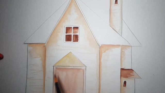 Рисуем дом мечты,осень #рисункиакварелью #art #школьныйплакат смотреть онлайн