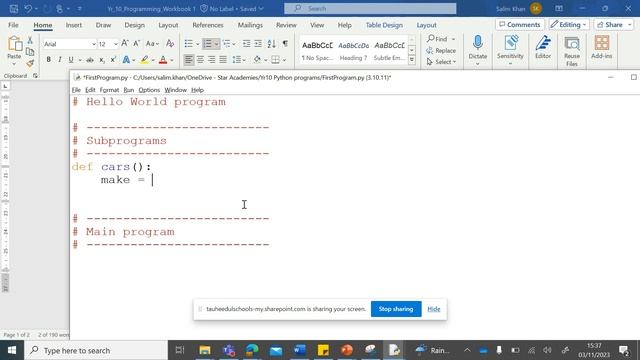 Lesson 1 Subprograms смотреть онлайн