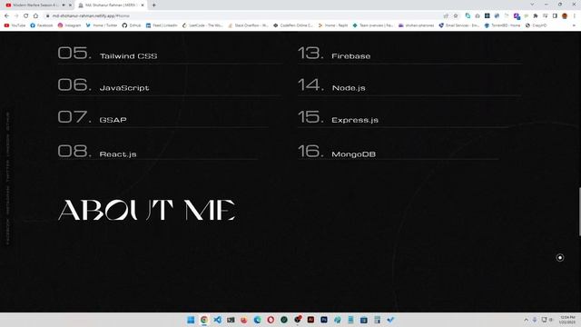 MERN Stack Developer Portfolio Showcase - React, GSAP, WebGL, Three.js, and Tailwind CSS смотреть онлайн