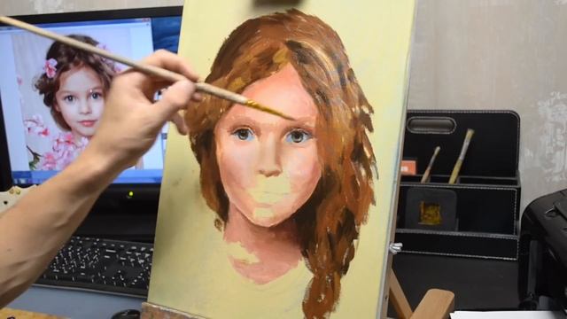 Портрет маслом Анны Павага, мастер-класс, алла прима, основы портрета / Oil portrait Anna Pavaga смотреть онлайн