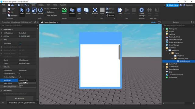 How to use the GridLayout for ScrollingFrame (Roblox Studio) смотреть онлайн