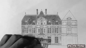 Рисунок дворец. Геометрический рисунок здания.