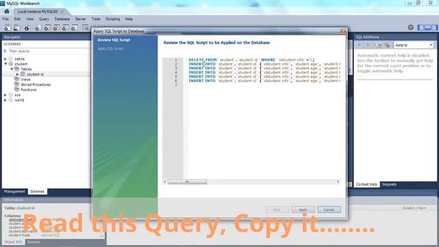 MySQL community server tutorial. Add value in table using query. MySQL 5.7 + смотреть онлайн