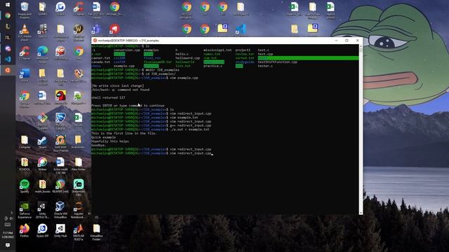 Redirecting file from stdin example смотреть онлайн