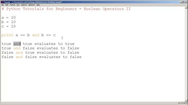 Python Tutorials for Beginners - Boolean Operators II смотреть онлайн