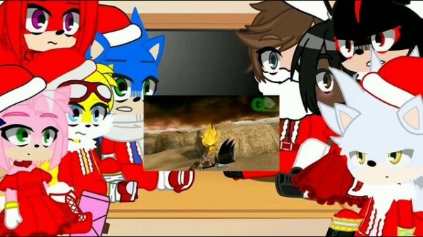 Sonic The Hedgehog Movie Reacts to Dark sonic V.S. Sonic.exe Part 3//Part 7//Gacha club