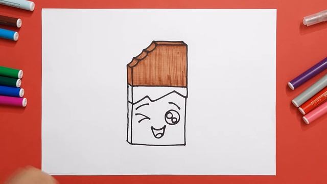 How to Draw a Cute Chocolate Bar Easy смотреть онлайн