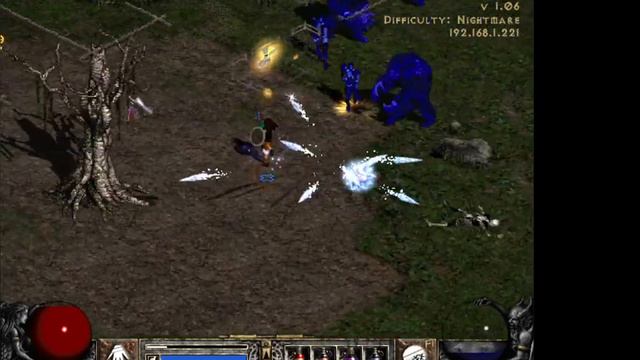 Diablo 2 Classic 1.06 Sorceress Nightmare part 1 (Questing and Exp in Nightmare) смотреть онлайн