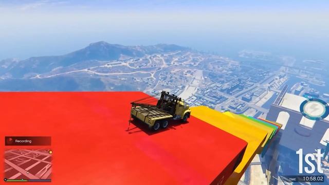 NOOB VS PRO RACE IN GTA 5 MEGA RAMP WITH CHOP CHALLENGE смотреть онлайн