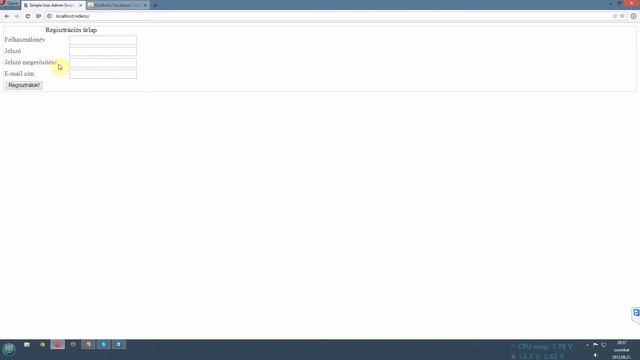 PHP HTML CSS Admin Script - Regisztrációs űrlap part2 смотреть онлайн