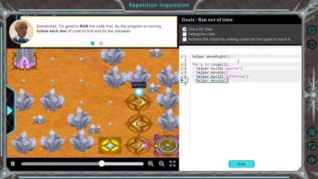 Ozaria Repetition Inquisition Chapter 1.20 Python Tutorial with Solution смотреть онлайн