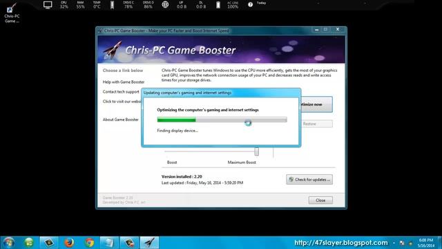 Optimize PC with Chris PC Game Booster 2.20 смотреть онлайн