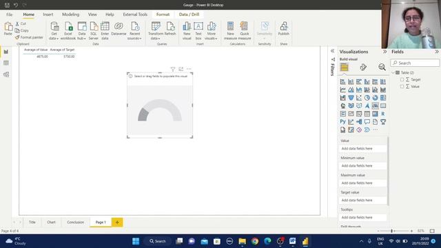 19 How To Create Gauge View In Power BI | Data Analysis In Power BI