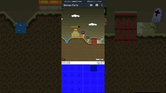 Worms Fort (Worms Fortress) крепость червей (JAVA игра) часть 1 смотреть онлайн