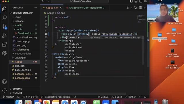 REACT NATIVE -EXPO'DA GOOGLE FONTS KULLANIMI смотреть онлайн
