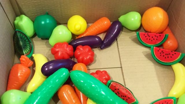Huge Box of Vegetables and Fruits.Orange Pear banana watermelon kiwi lemon orange grape apple смотреть онлайн