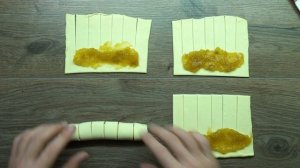 Идея из слоеного теста Рулетики с джемом