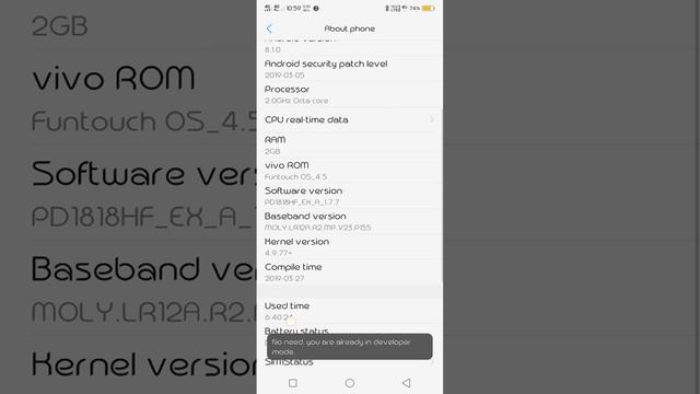 How to on developer option in vivo Y91i model 1820 смотреть онлайн