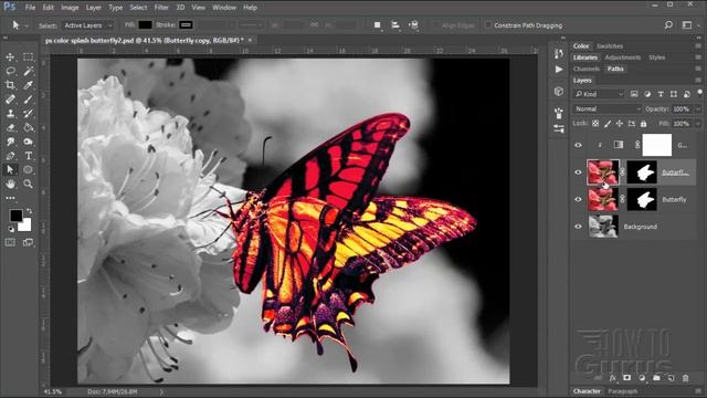 How You Can Make a Color Splash Effect Black and White Photo with Color in Photoshop CC смотреть онлайн