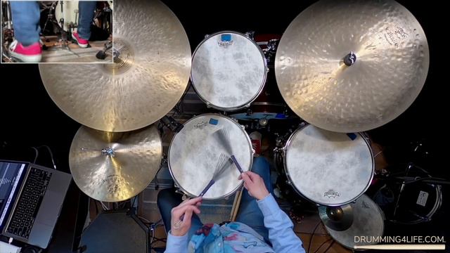 Drum Brushes Backing Track - Jazz Swing Drums Groove 110 BPM смотреть онлайн