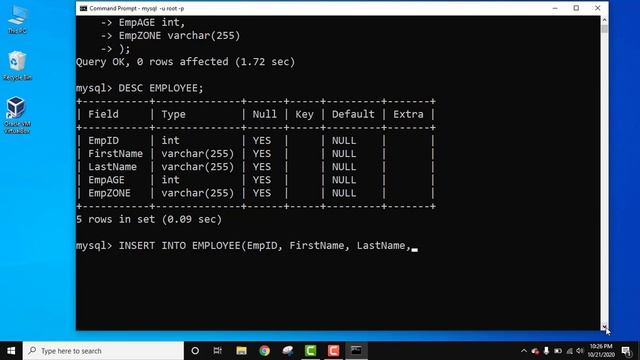 How to insert records in a table with MySQL смотреть онлайн