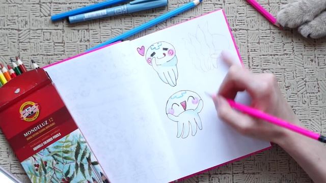МОЙ СКЕТЧБУК/РИСУЕМ МИЛЫХ ОСЬМИНОГОВ/MY SKETCHBOOK смотреть онлайн