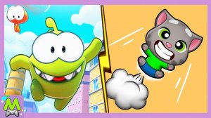 Говорящий Том vs Ам Ням.Бег против Прыжков.Паркурщик и Обжорка в Игровом Забеге