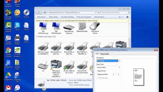 Star TSP100 Receipt Printer Setup for Windows 7,8 and 10 смотреть онлайн