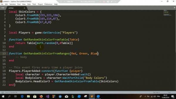How to change Skin Color to a random color using a script ROBLOX STUDIO