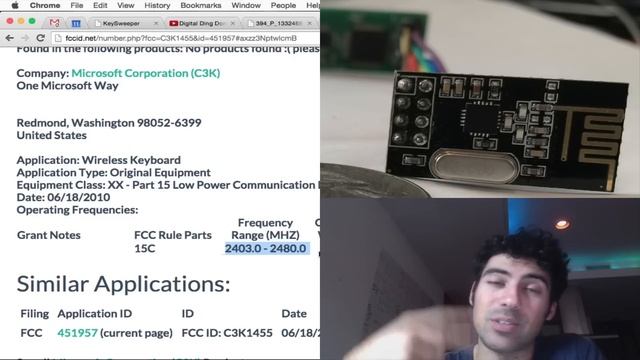 KeySweeper - covert Microsoft wireless keyboard sniffer using Arduino and nRF24L01+
