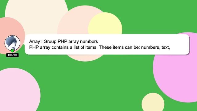 Array : Group PHP array numbers смотреть онлайн