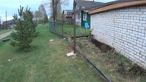 Установка забора из профнастила своими руками часть 1