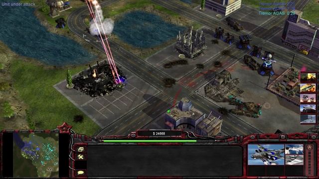 C&C Generals: Zero Hour | Rise Of The Reds Mod | Russian Tank Charge! | Hard AI Russia VS USA