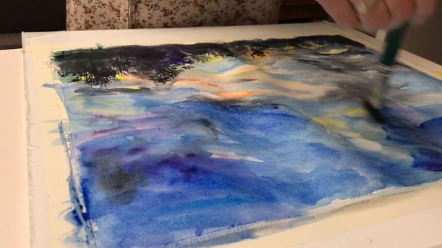 Как нарисовать Рассвет. Акварель в мастерской художника Blanxs в пригороде Парижа. #учимсярисовать смотреть онлайн